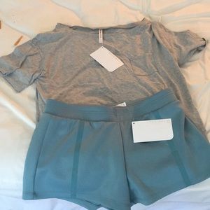 Sporty short and tee set